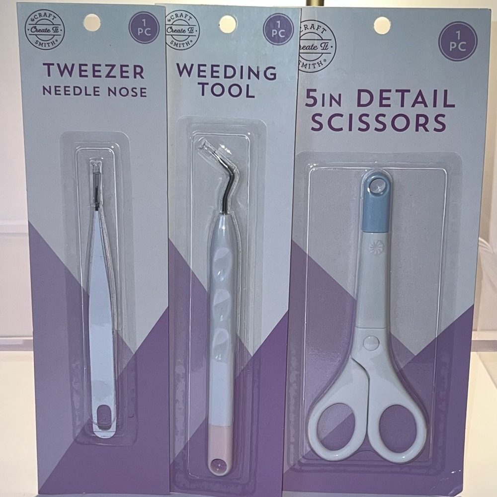 🆕Craft Smith Crafting Tool Set – Tweezer, Weeding Tool & Detail Scissors + FREE